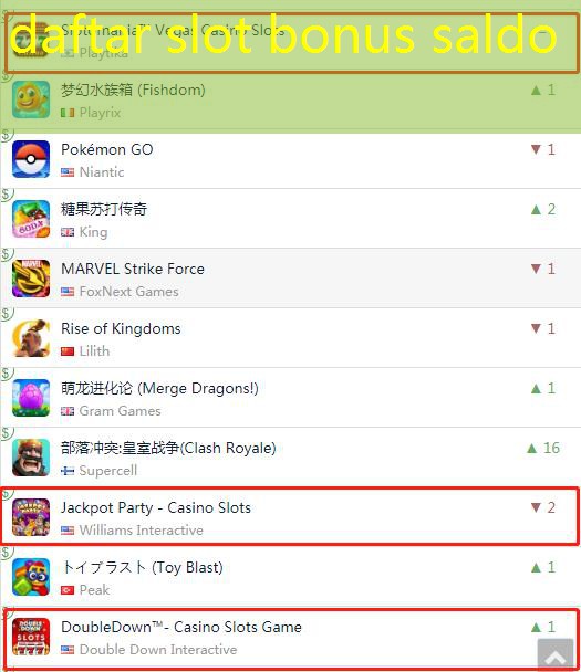 daftar slot bonus saldo