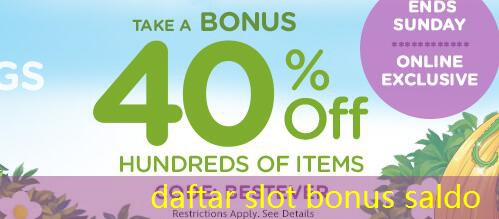 daftar slot bonus saldo